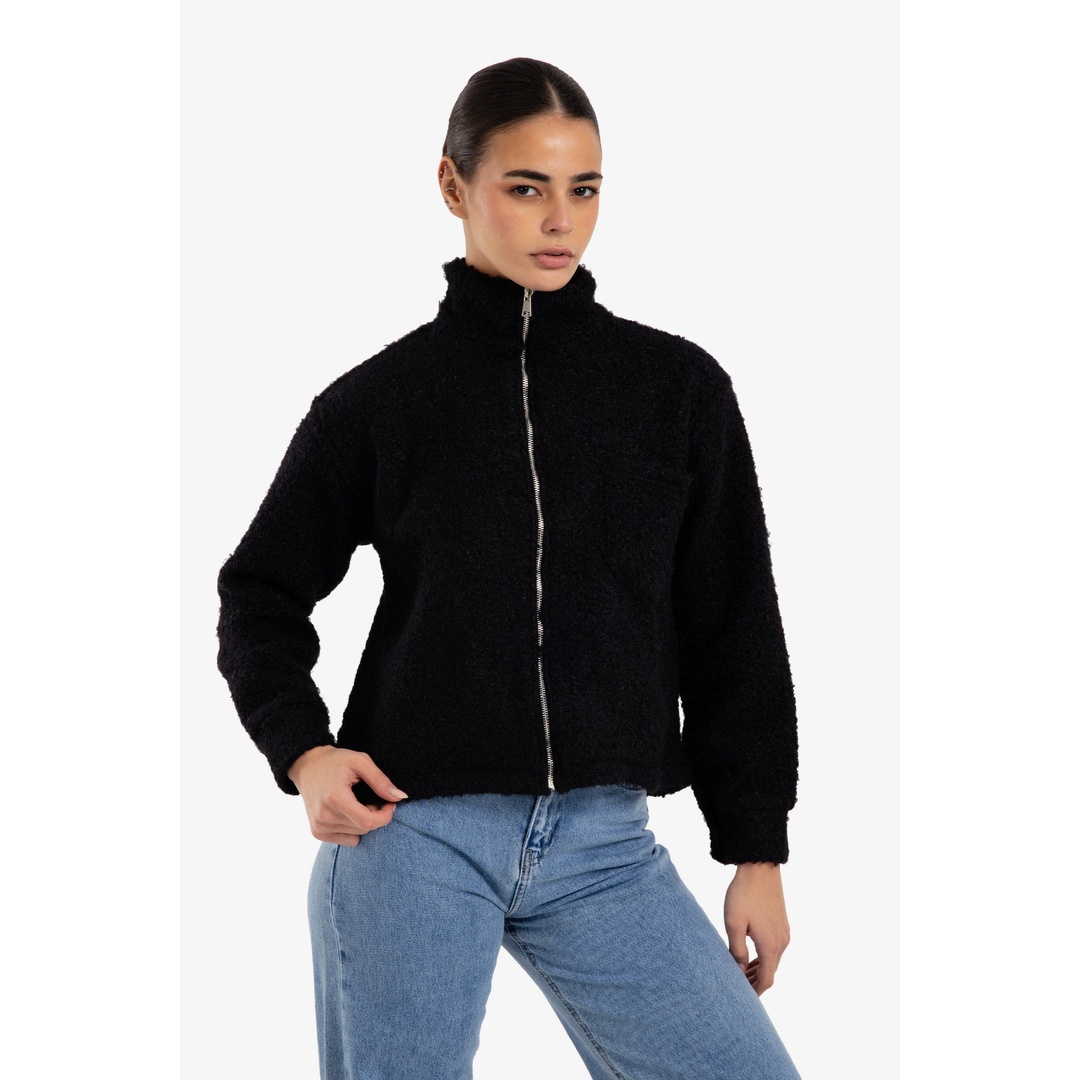 جاكيت صوف بياقة واقفة - 18211