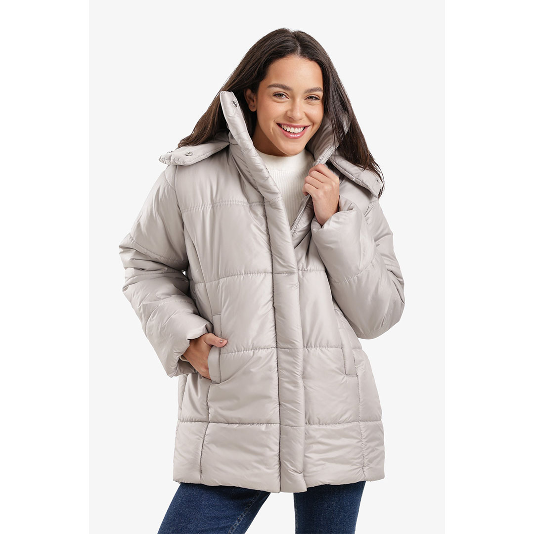 جاكيت منفوخ بغطاء للرأس حريمي - 18228