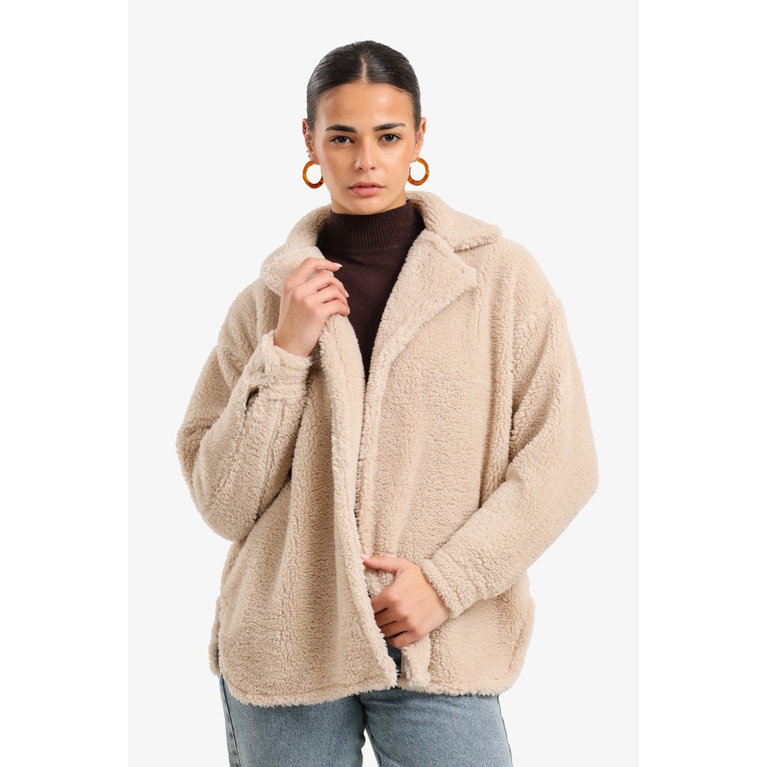 جاكيت مريح بياقة مدببة - 18247