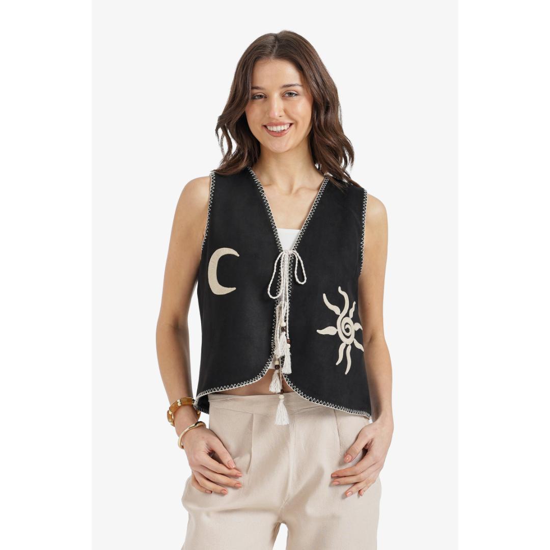 فيست مطرز بالشمس والقمر حريمي - 18409