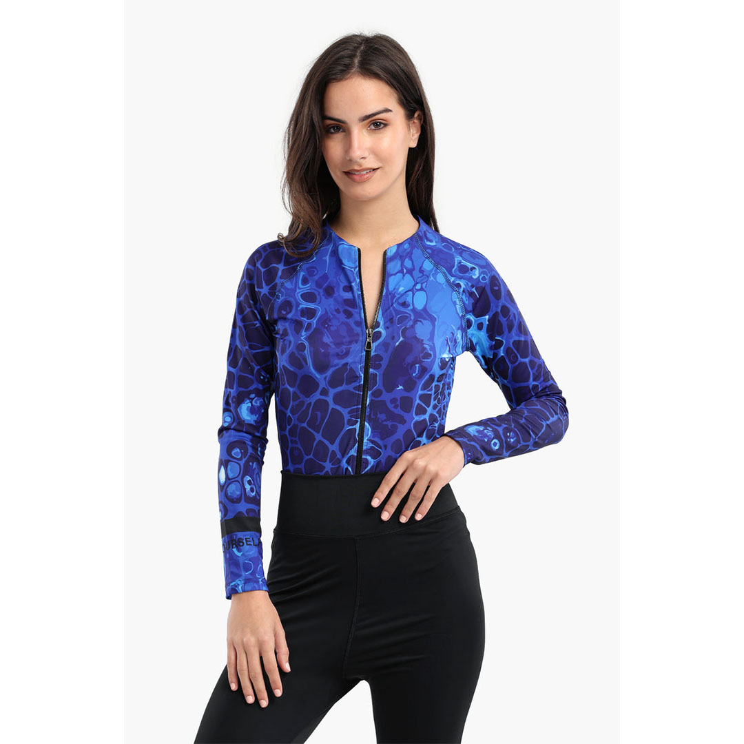 مايوه بوركيني كارينا أوشن بلو راش جارد 55910