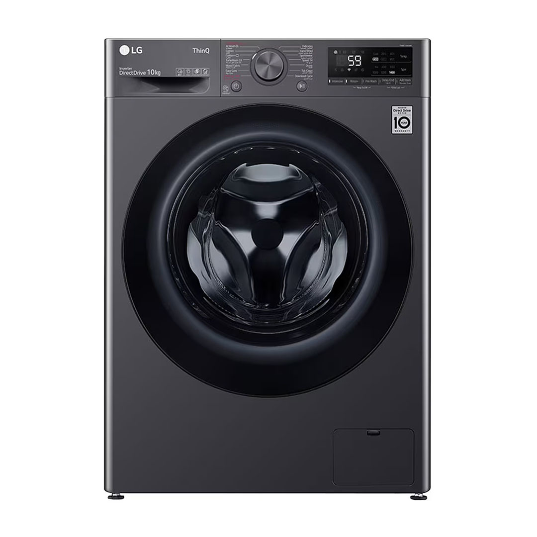 غسالة ملابس ال جي - 10 كجم - انفرتر فيفاتشي - تحميل أمامي - أسود - F4Y5RYGYJV