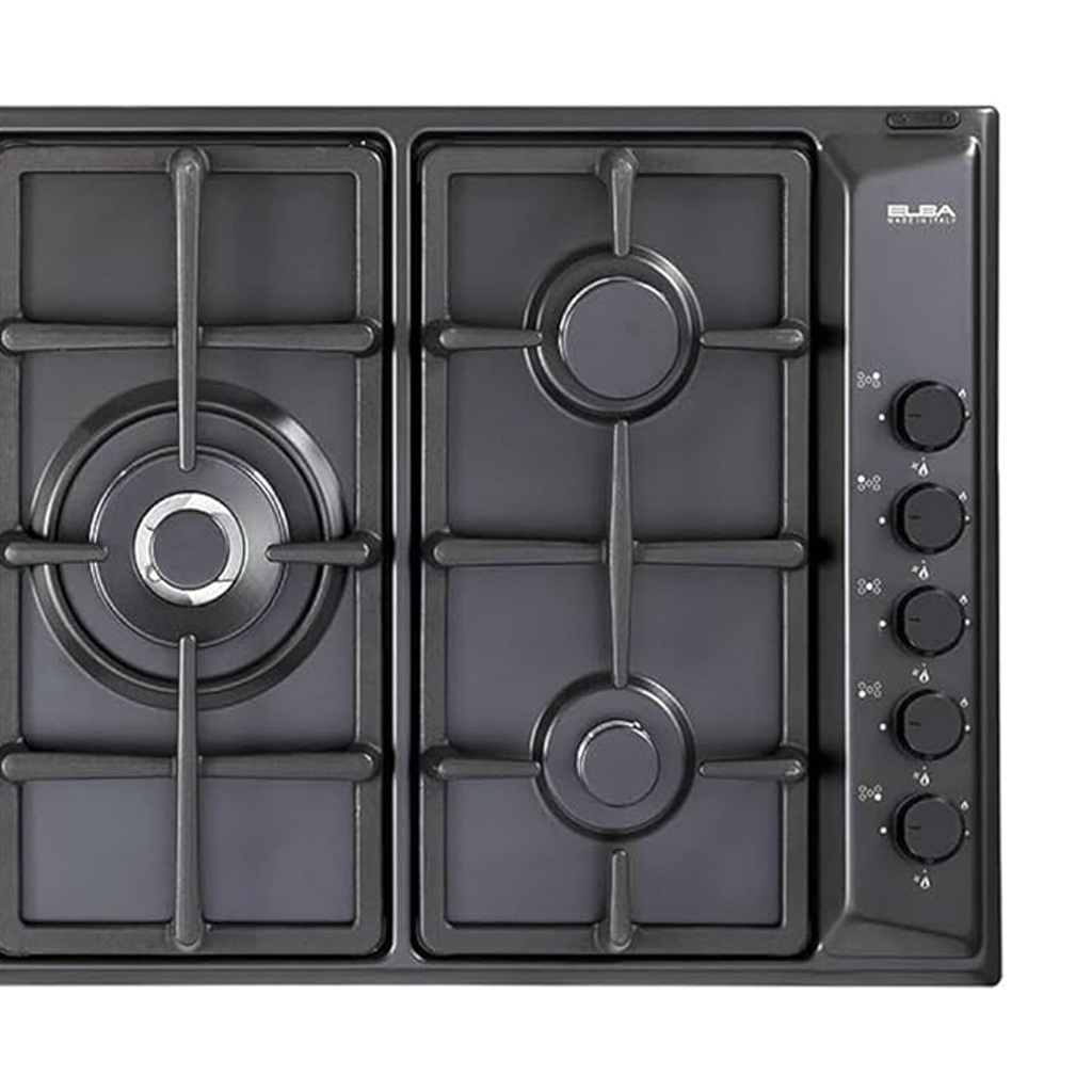 مسطح بلت ان غاز البا - 5 شعلة - أمان كامل - 90 سم - اسود - EN95-545ANT