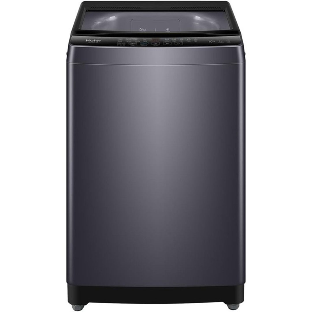 غسالة ملابس هاير تحميل علوي - 10 كجم - فضي غامق - HWM100-316S8