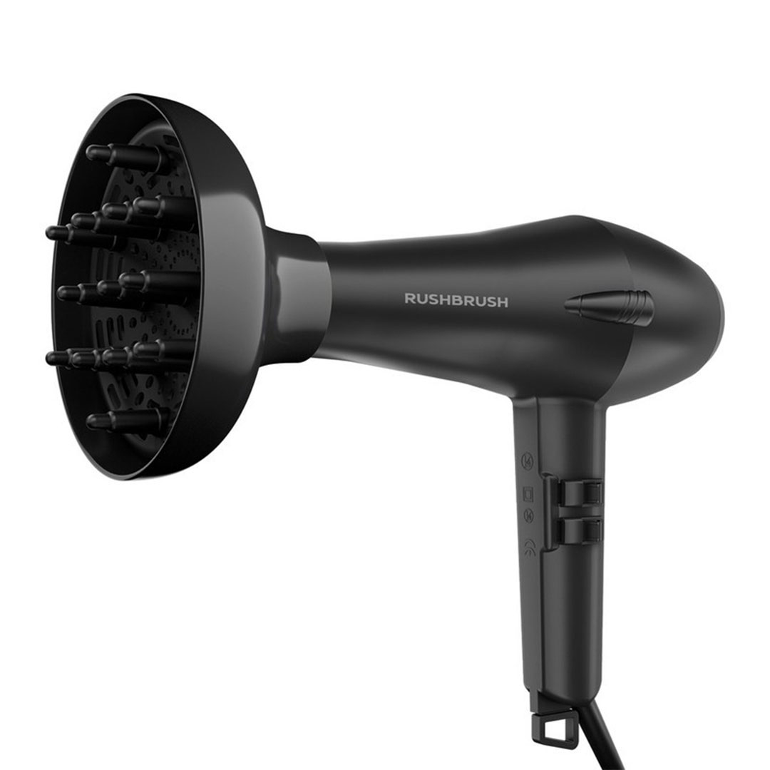 مجفف شعر راش براش تربو D3 - 2600 واط - أسود - D3 Turbo