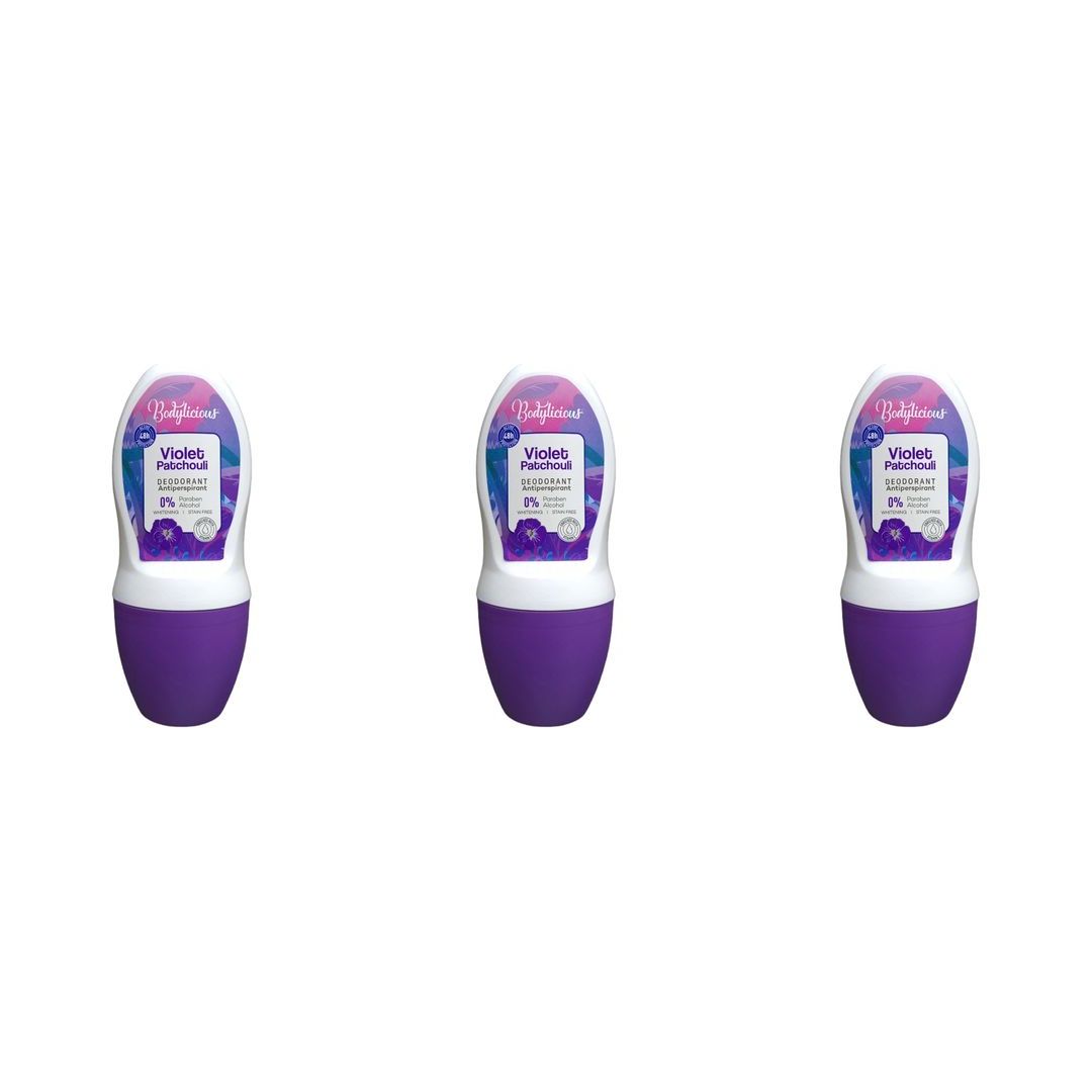 مزيل عرق للجنسين من بوديليشوس - فايوليت - 50 مل - 2 قطعة + قطعة هدية