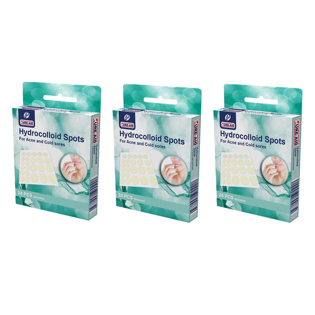 ملصقات هيدروكولويد لعلاج حب الشباب وقرح البرد بلون البشرة - 2 قطعة + قطعة هدية