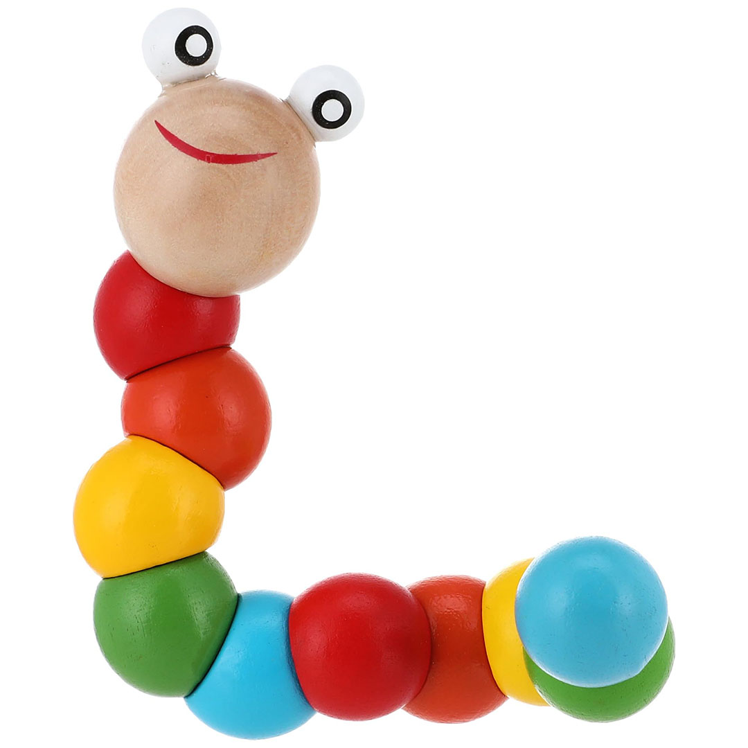 لعبة دودة خشبية