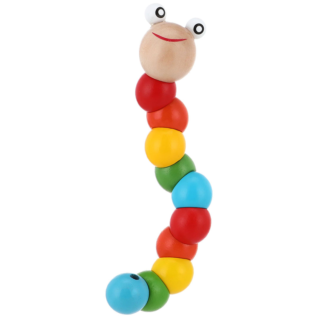 لعبة دودة خشبية