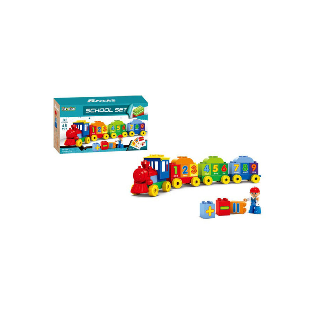 مجموعة مكعبات بناء مكونة من 45 قطعة