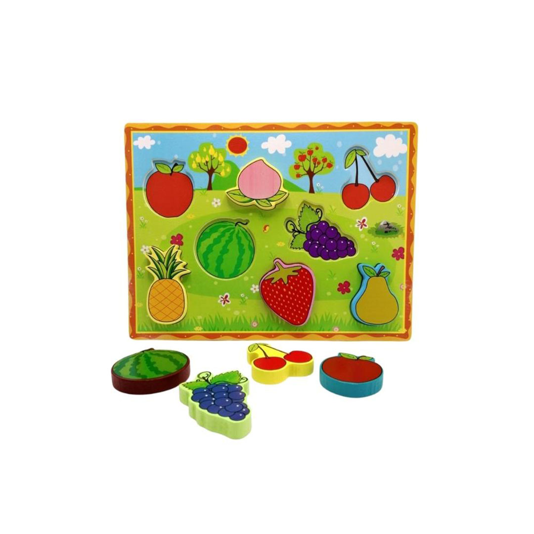 بزل خشب تعليمي مجسم فواكه