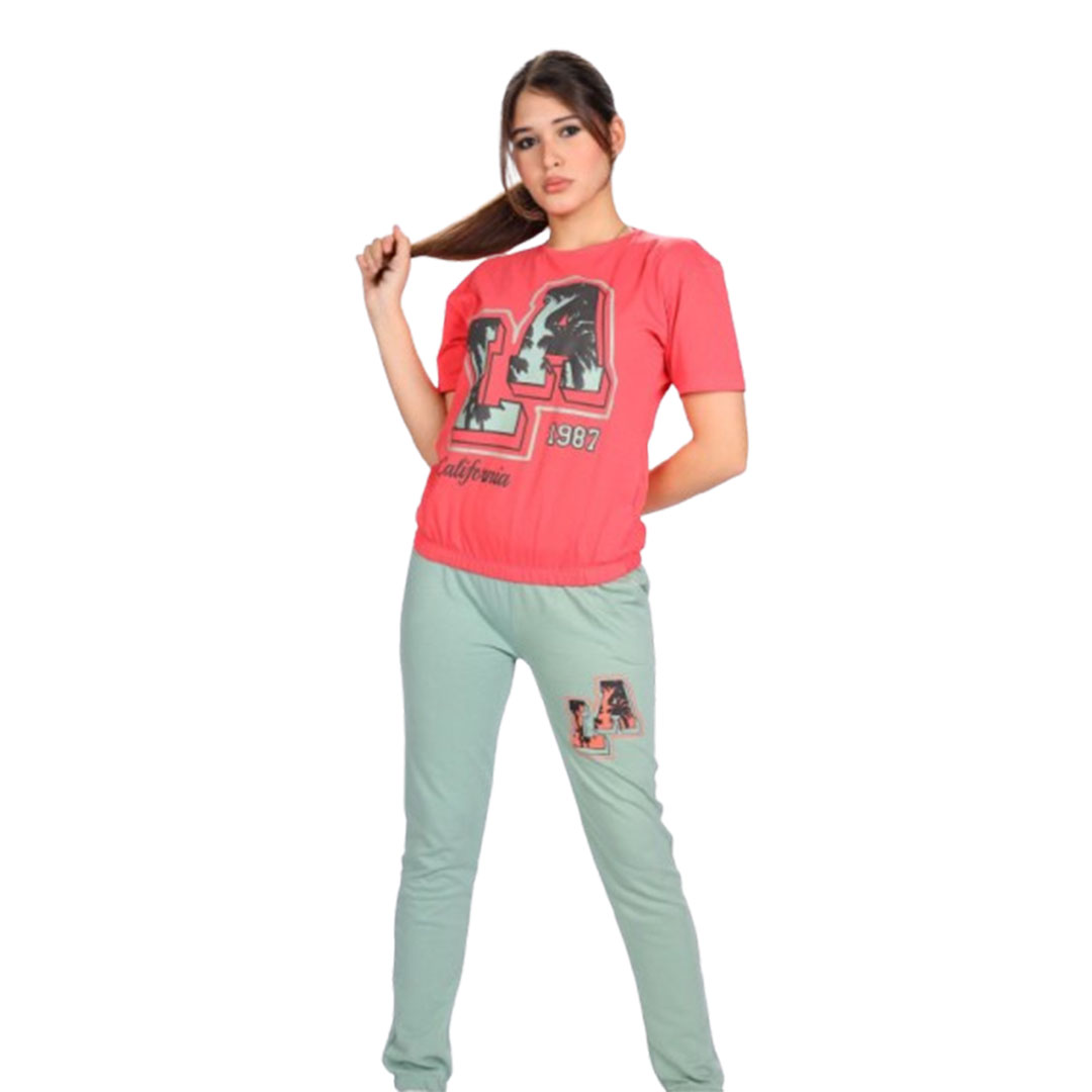 بيجامه بناتي صيفي قطن - 2 قطعة 203