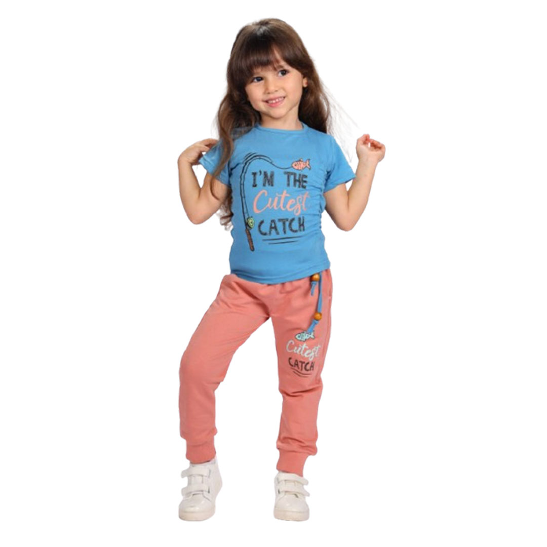 بيجامه بناتي صيفي قطن - 2 قطعة 212