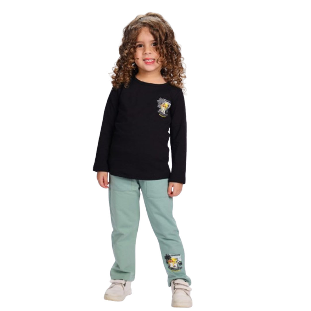 بيجامه بناتي صيفي قطن - 2 قطعة 216