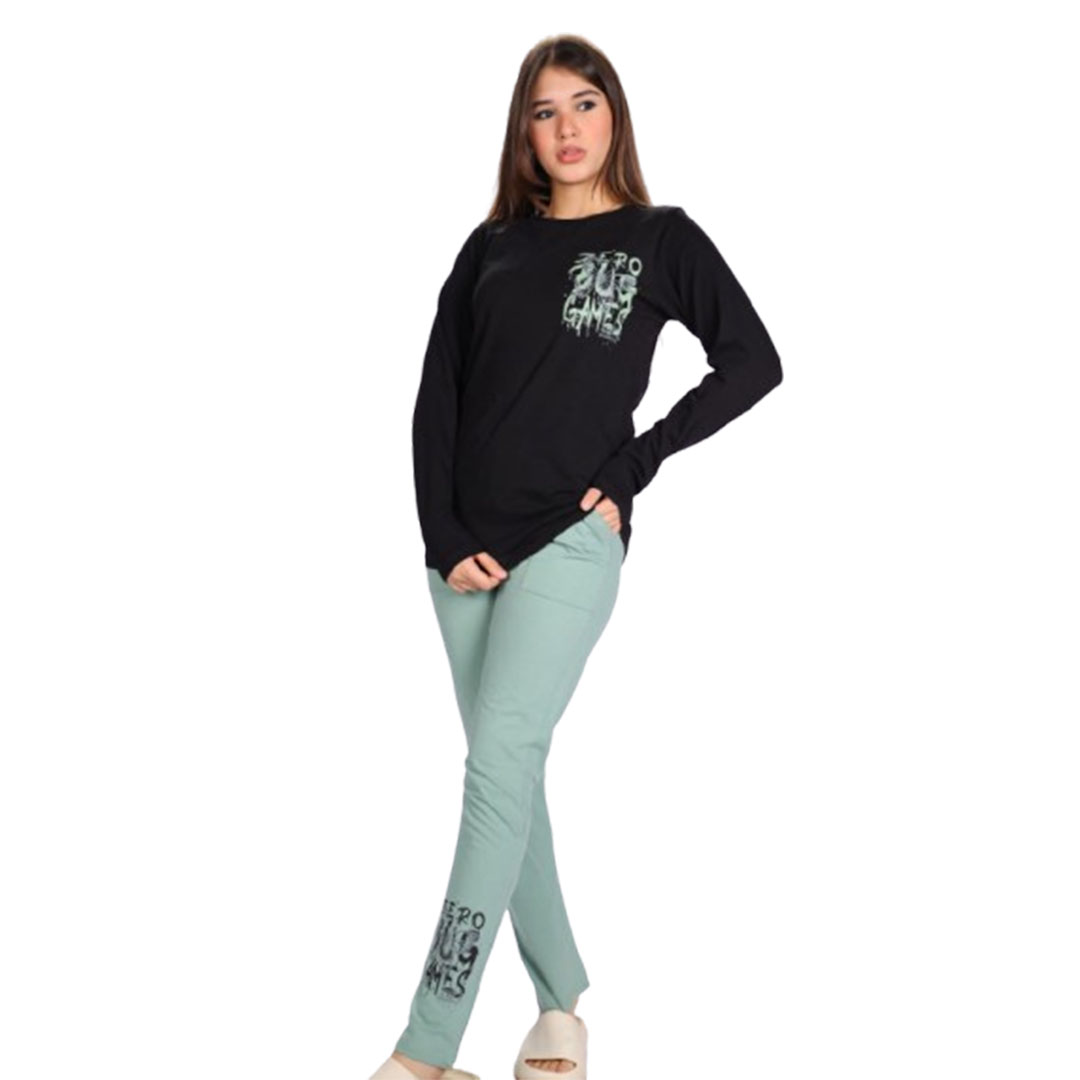 بيجامه بناتي صيفي قطن - 2 قطعة 223