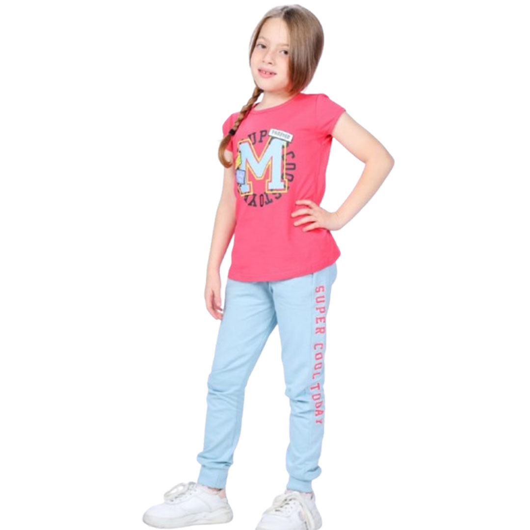 بيجامه بناتي صيفي قطن - 2 قطعة 225