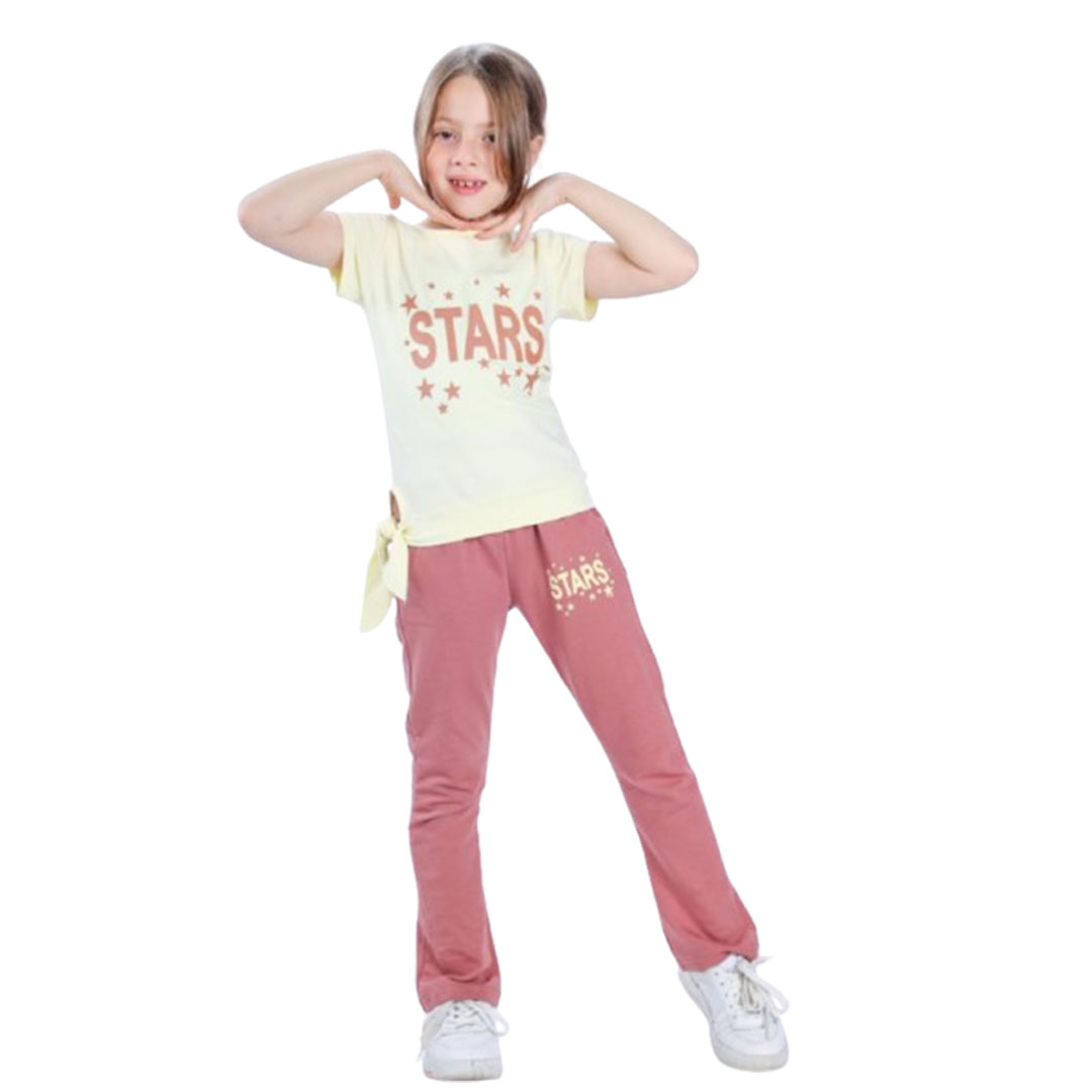 بيجامه بناتي صيفي قطن - 2 قطعة 233