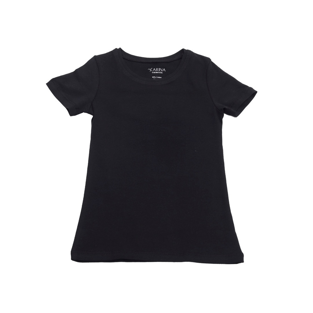 كارينا كوكيز توب بناتي كم قصير رقبة دائرية