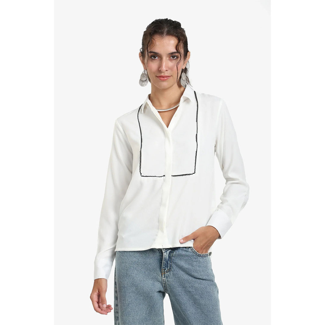 قميص مخيط بلوحة أمامية من كارينا 56725