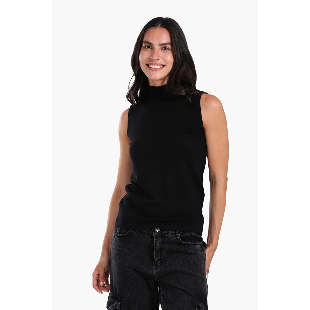 كارينا بلوفر بدون أكمام ورقبة عالية 57353