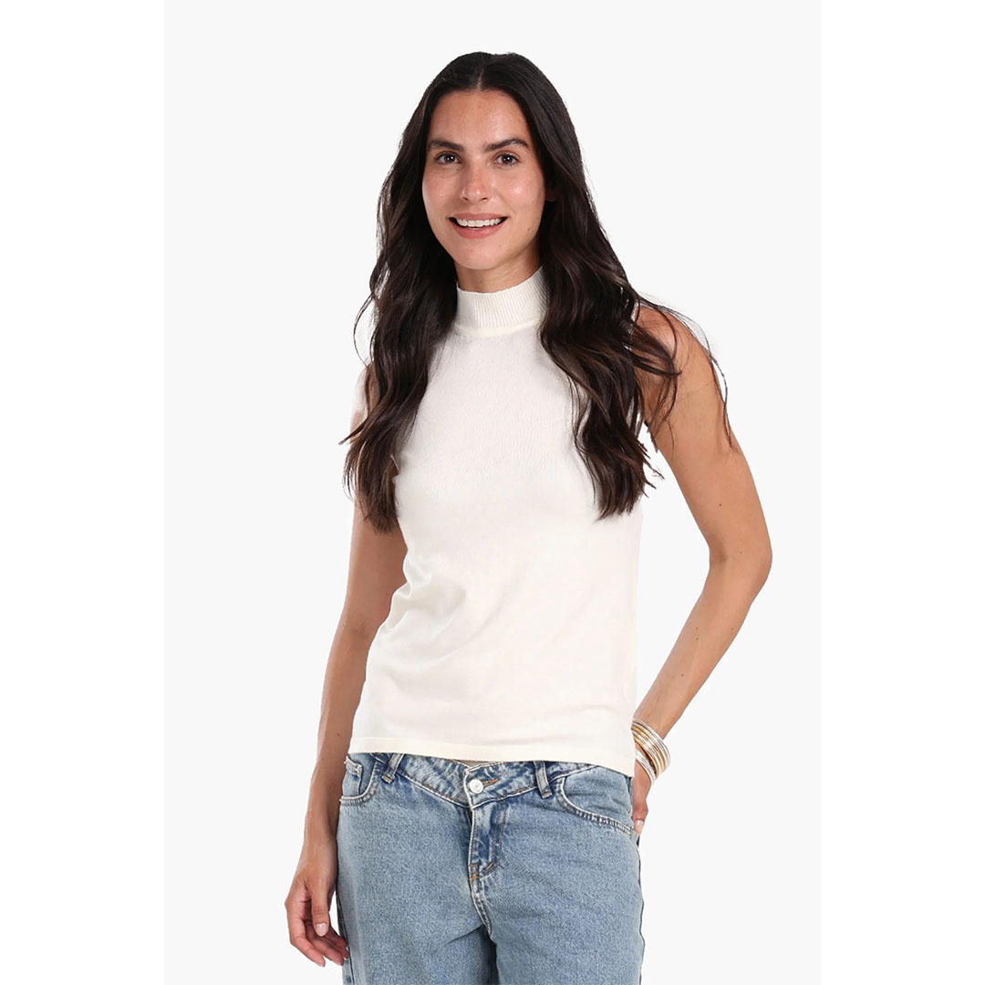 كارينا بلوفر بدون أكمام ورقبة عالية 57353