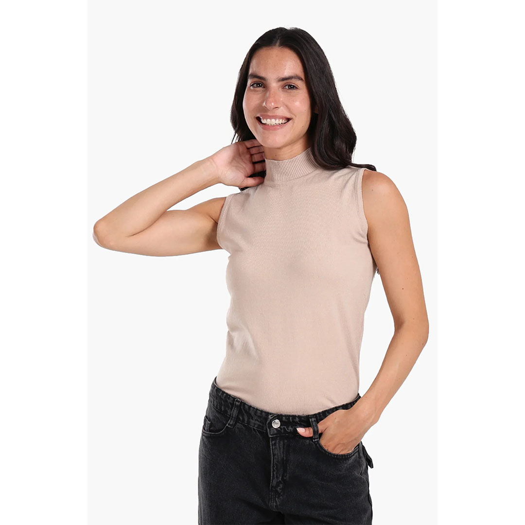 كارينا بلوفر بدون أكمام ورقبة عالية 57353