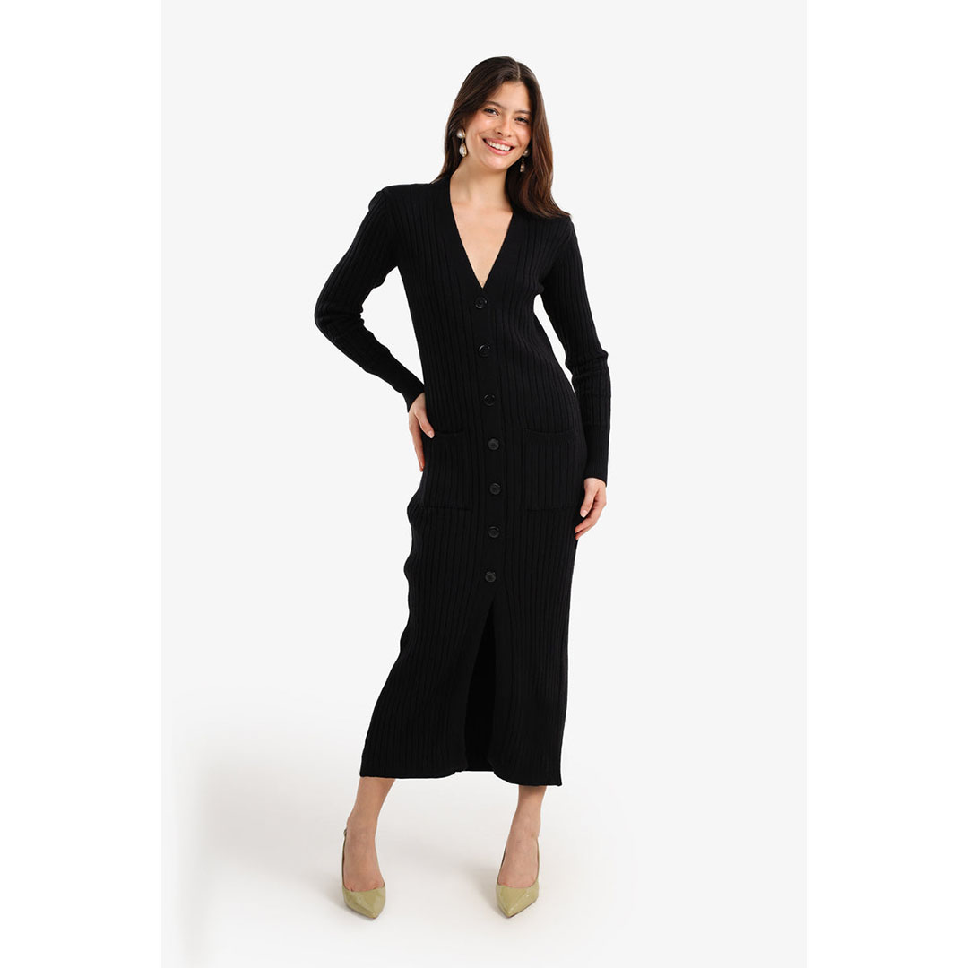 كارينا فستان ميدي بأزرار مضلعة حريمي 57476