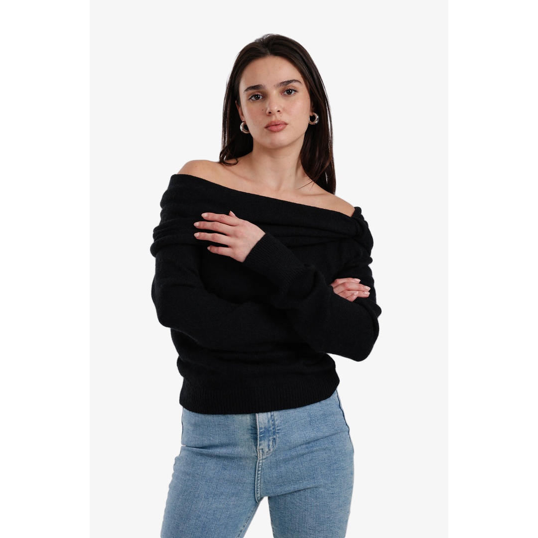 بلوفر كلاسيك بياقة عالية حريمي - 57495