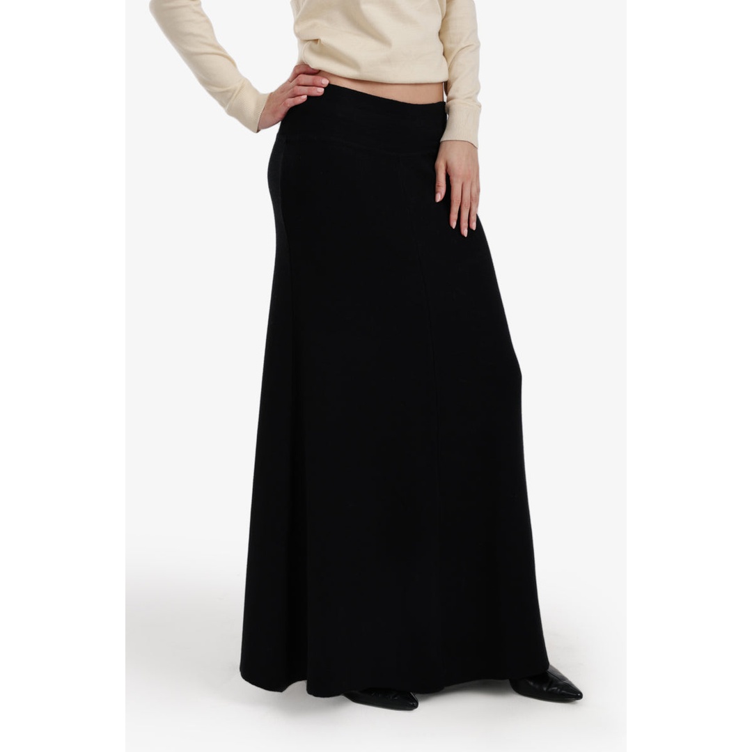 جيبه ماكسي محبوكة حريمي - أسود - 57913