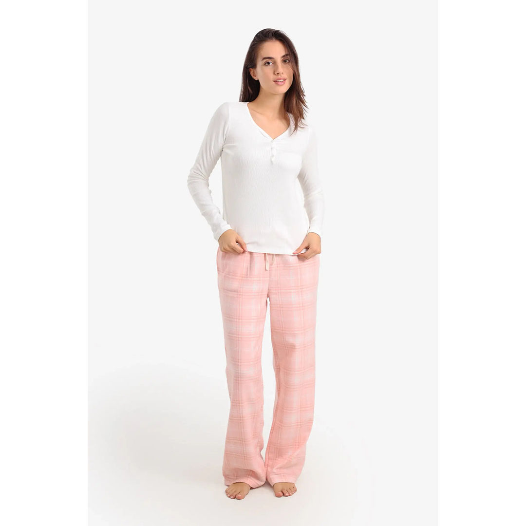 طقم بيجامة برقبة دائرية حريمي 58126