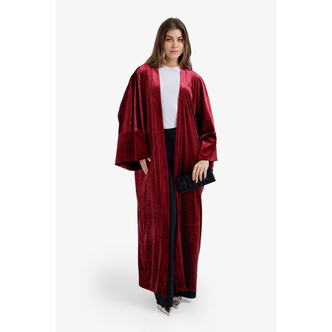 كيمونو قطيفة طويل بكم - 58605