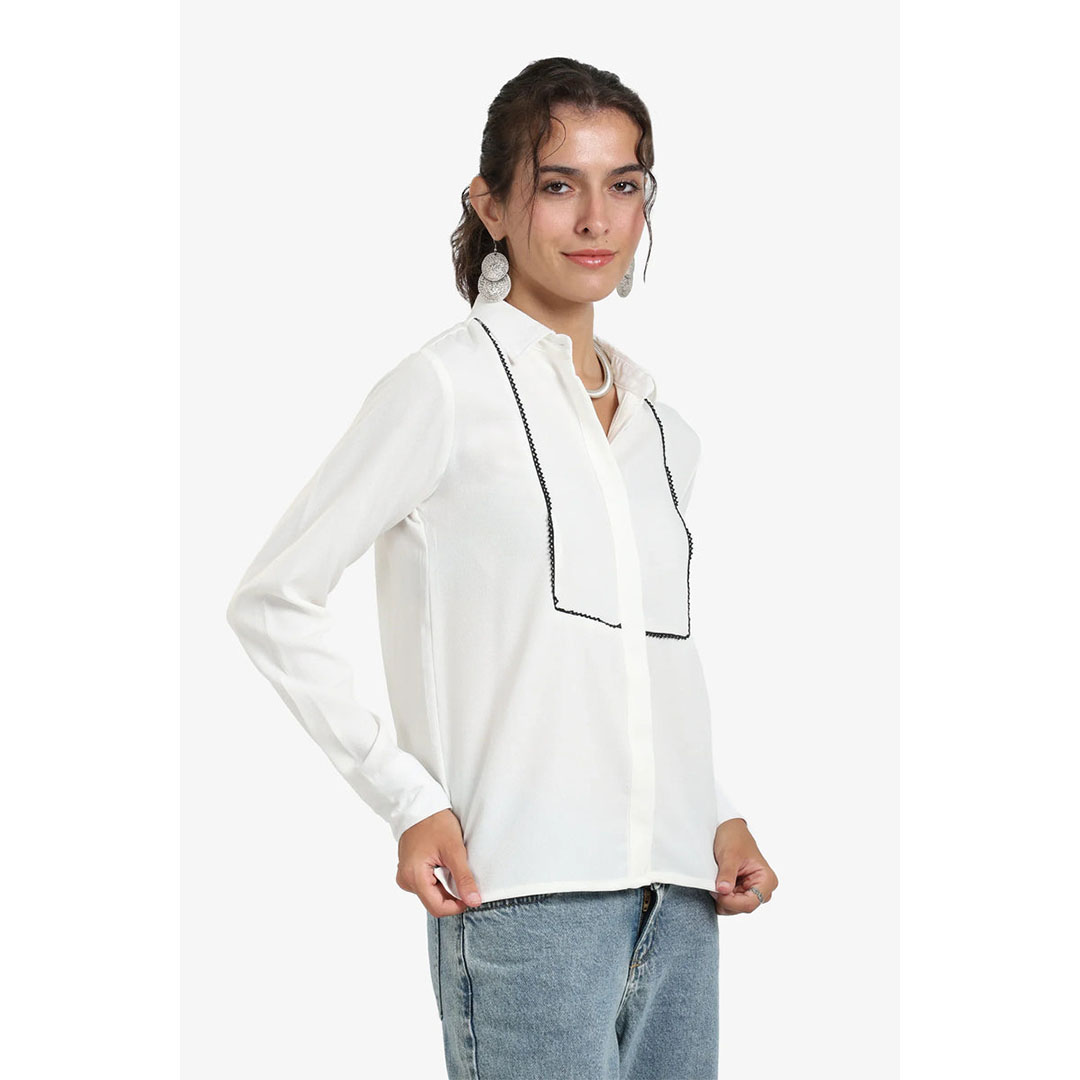 قميص مخيط بلوحة أمامية من كارينا 56725
