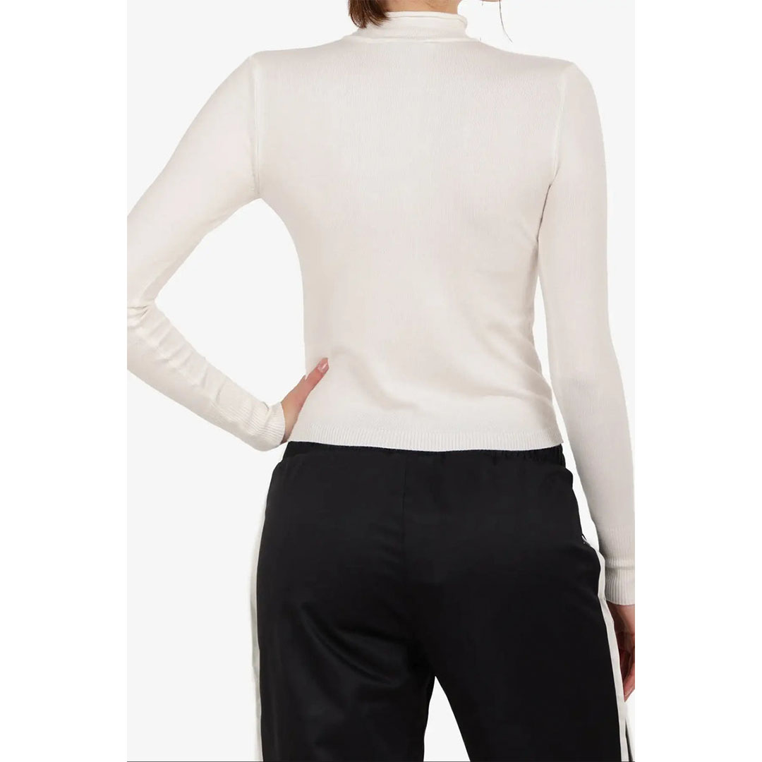 بلوزة رفيعة برقبة مرتفعة حريمي 57509