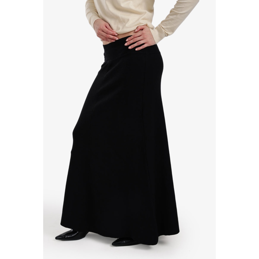 جيبه ماكسي محبوكة حريمي - أسود - 57913