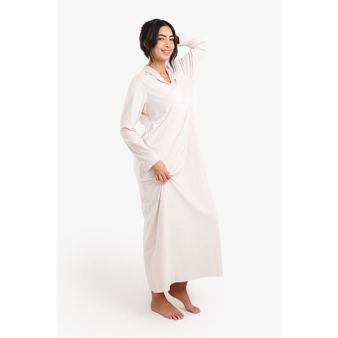 كارينا قميص نوم طويل بكم حريمي 58049