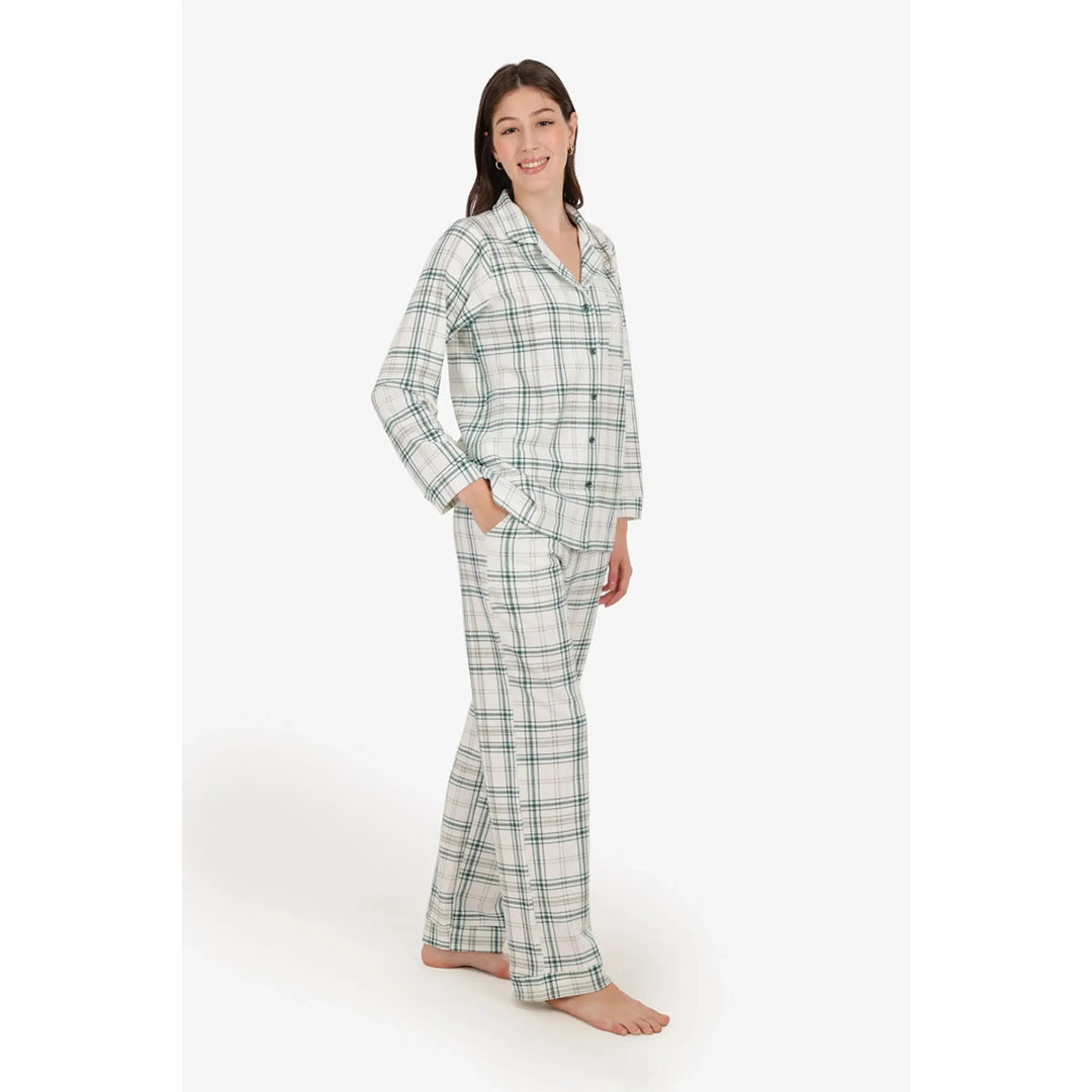 طقم بيجامة بنقشة مربعات حريمي 58185