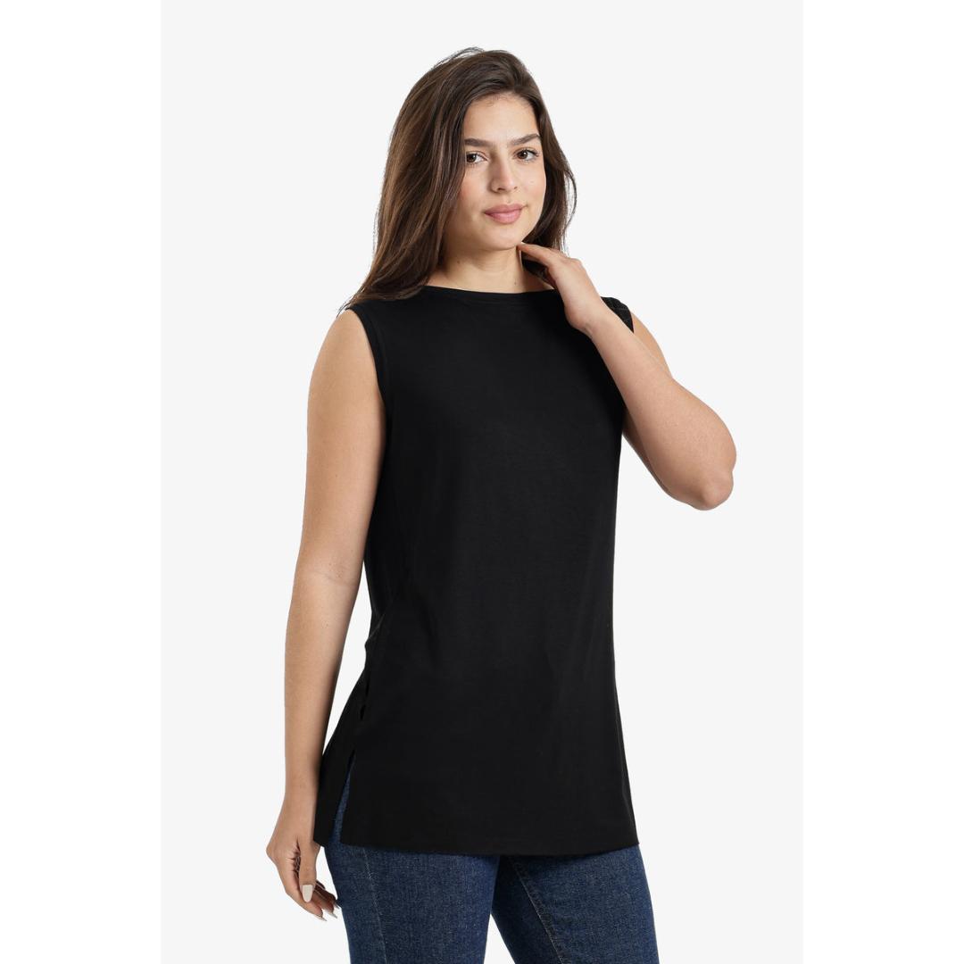 تيشيرت بياقة واسعة حريمي - 58407