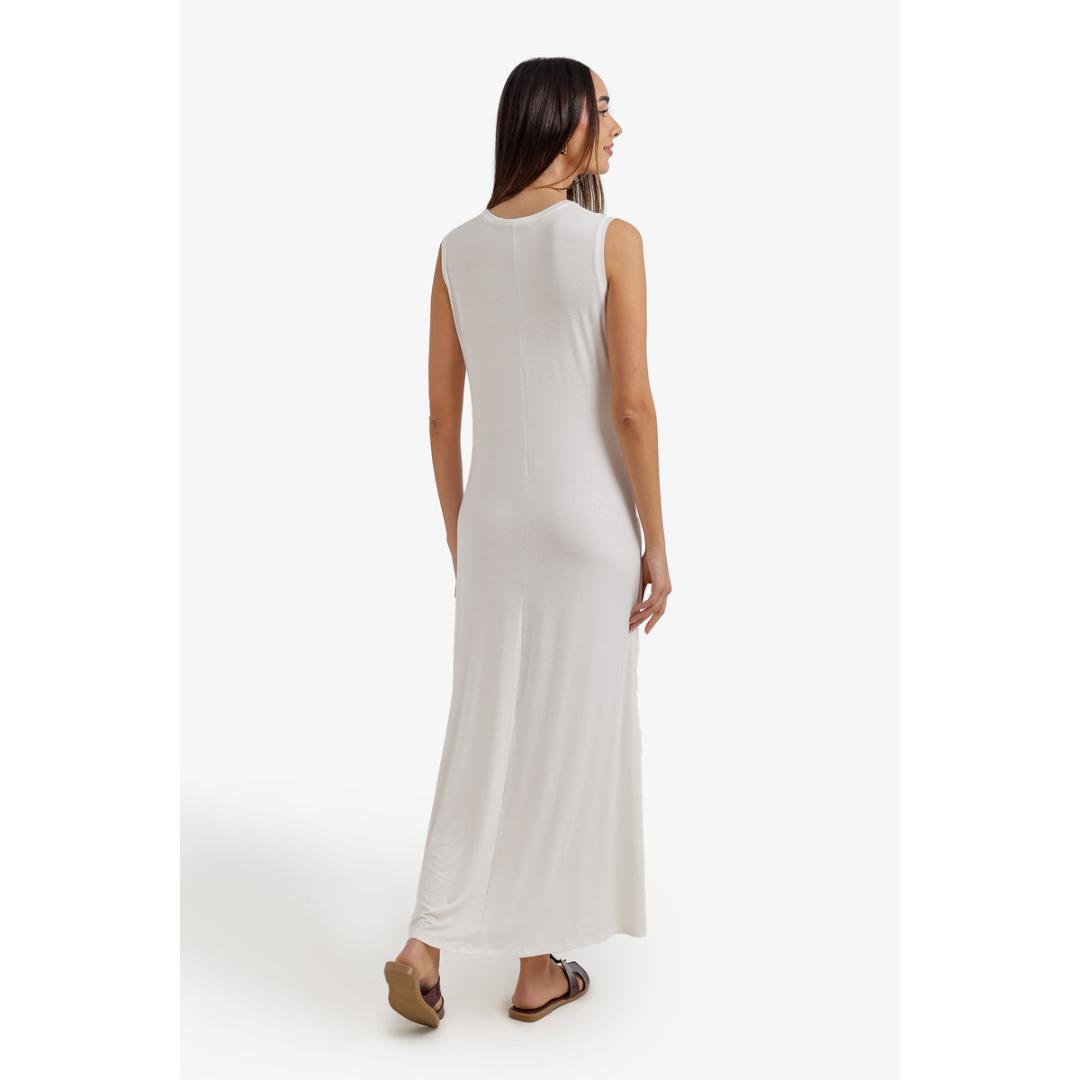 فستان فسكوز طويل بدون أكمام حريمي - 58415