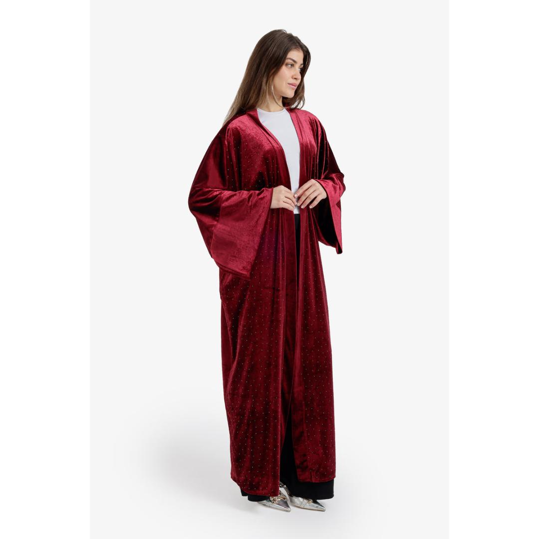 كيمونو قطيفة طويل بكم - 58605