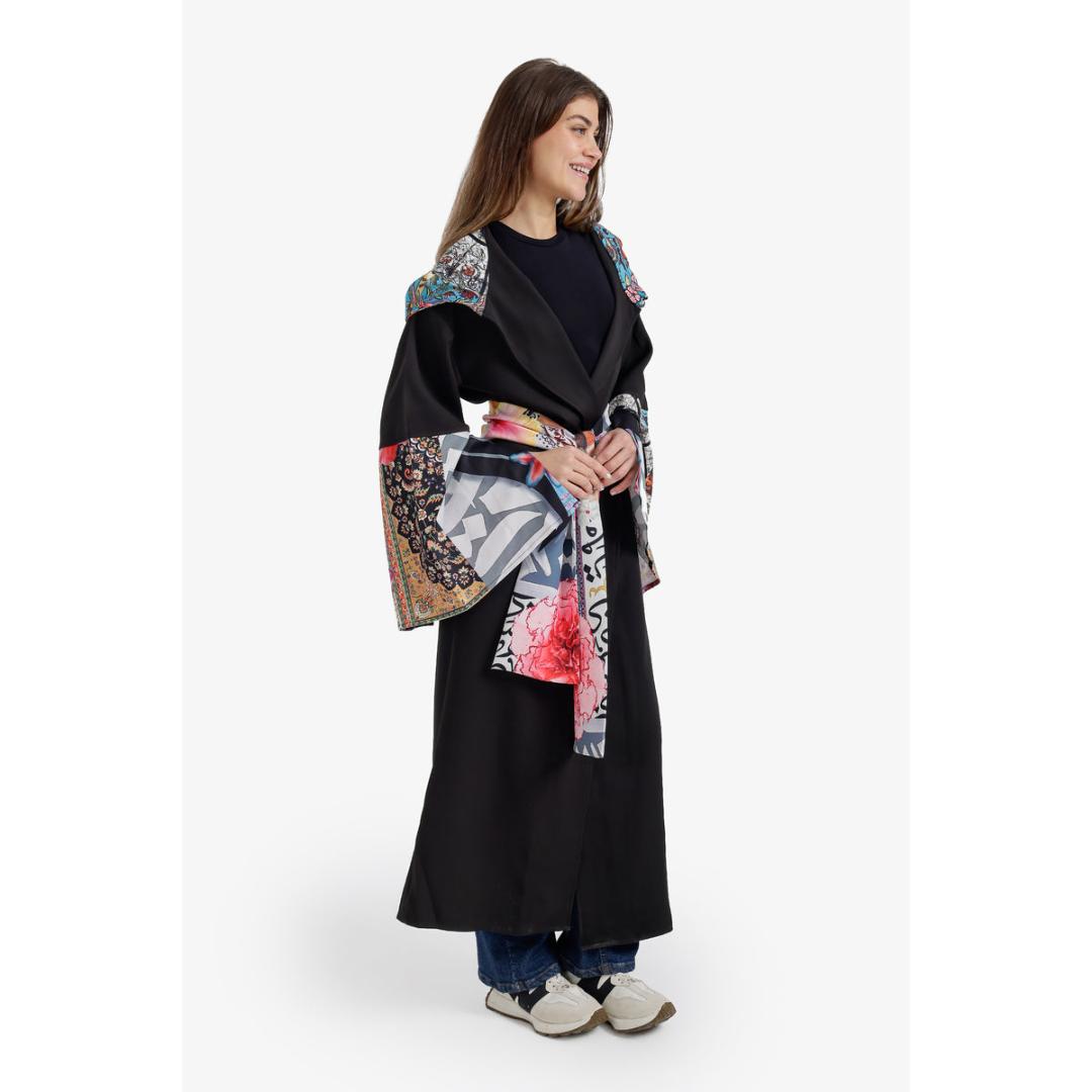 كيمونو طويل منقوش حريمي - 58691