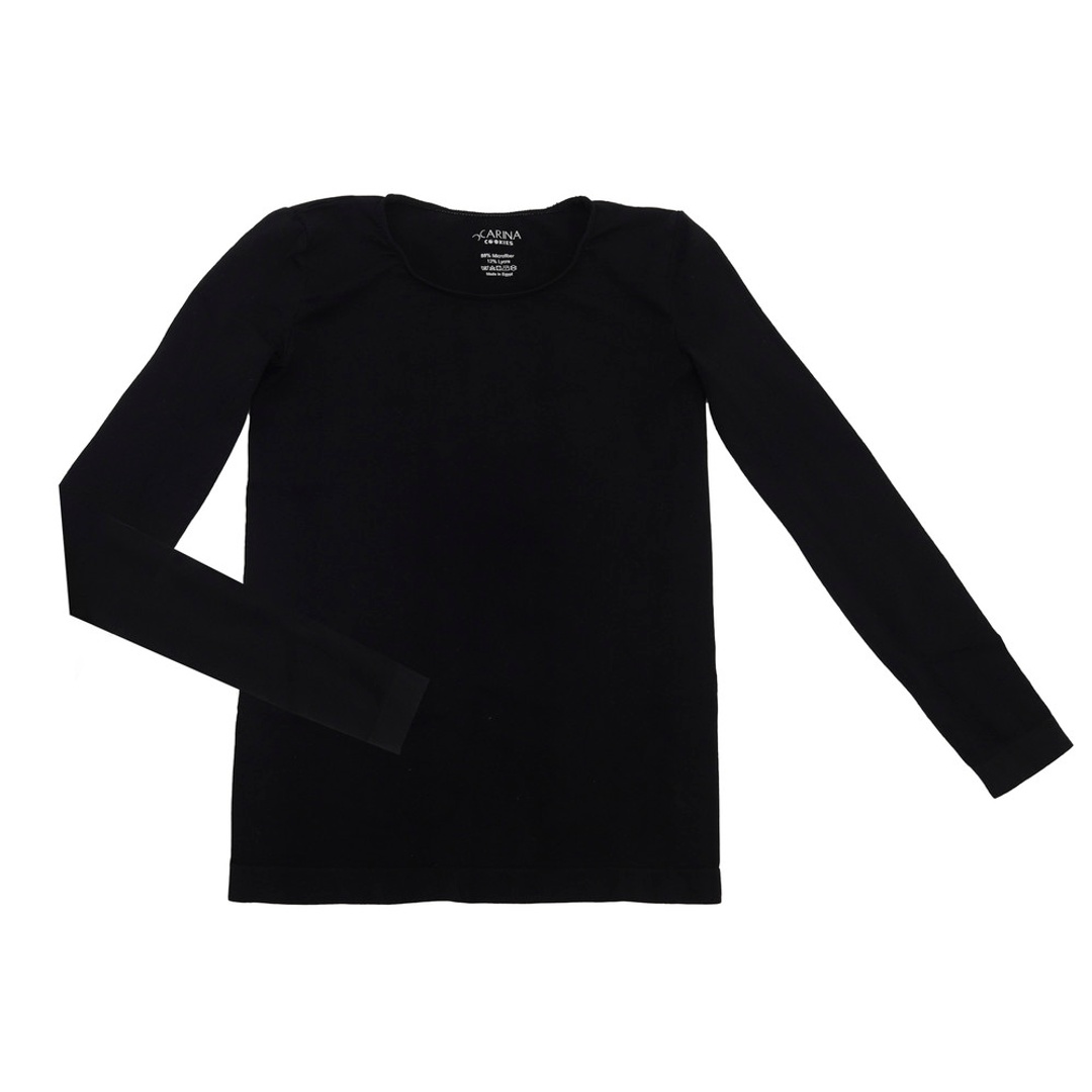 كارينا كوكيز توب حريمي بأكمام طويلة ميكروفايبر