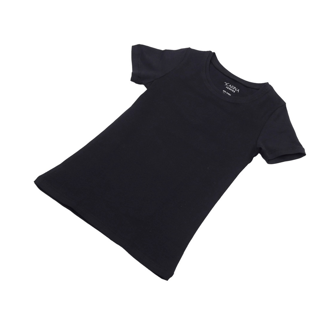 كارينا كوكيز توب بناتي كم قصير رقبة دائرية