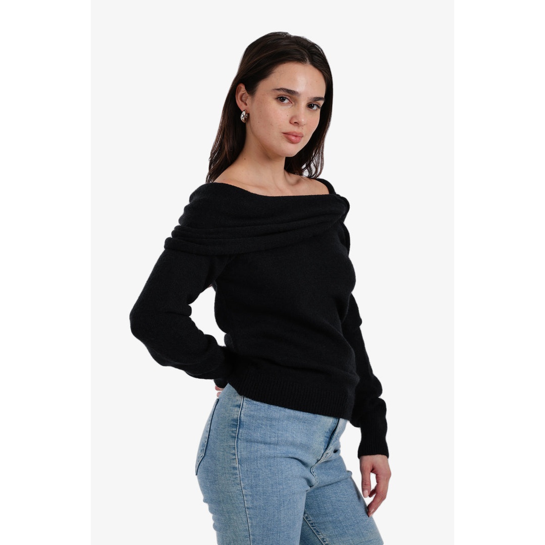 بلوفر كلاسيك بياقة عالية حريمي - 57495