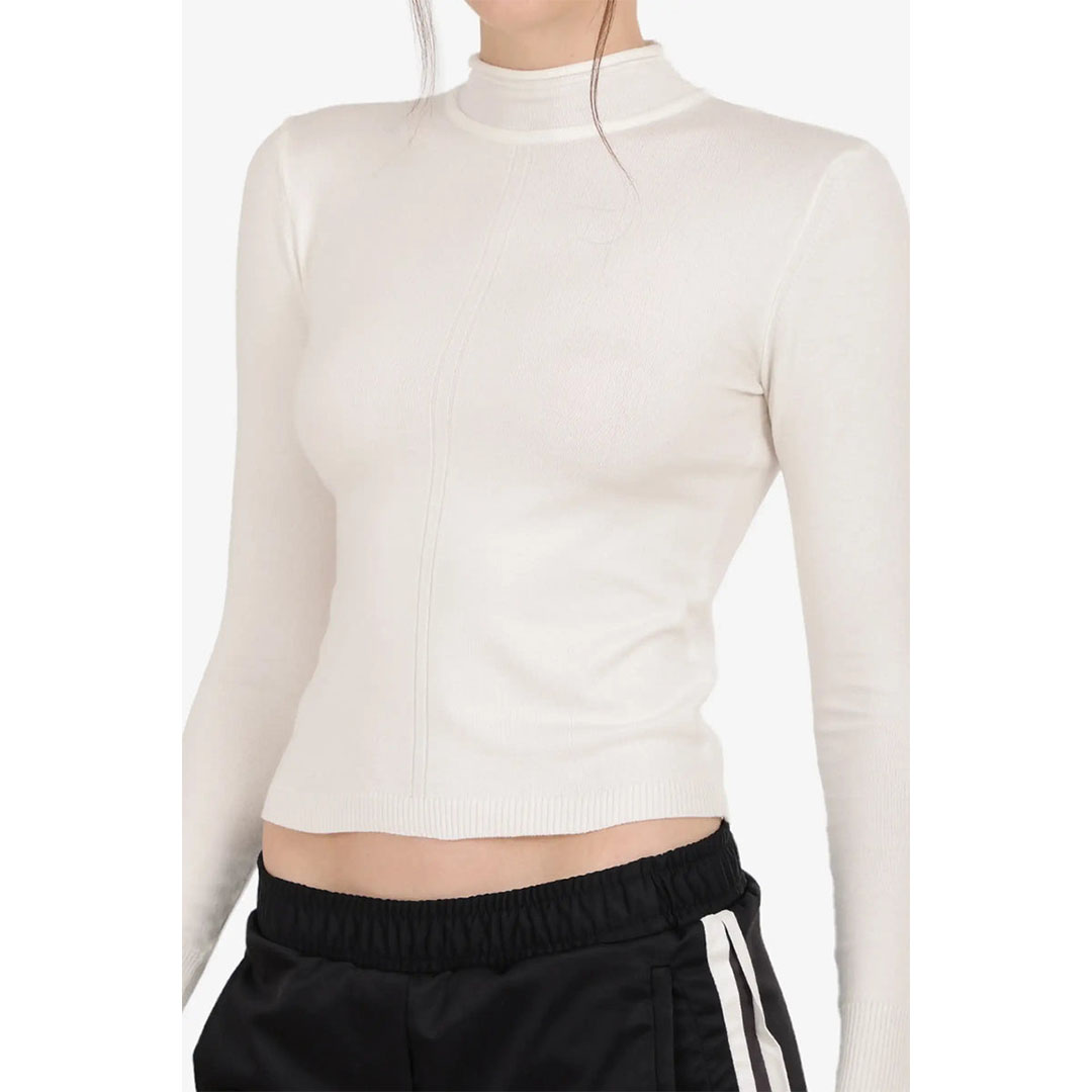 بلوزة رفيعة برقبة مرتفعة حريمي 57509