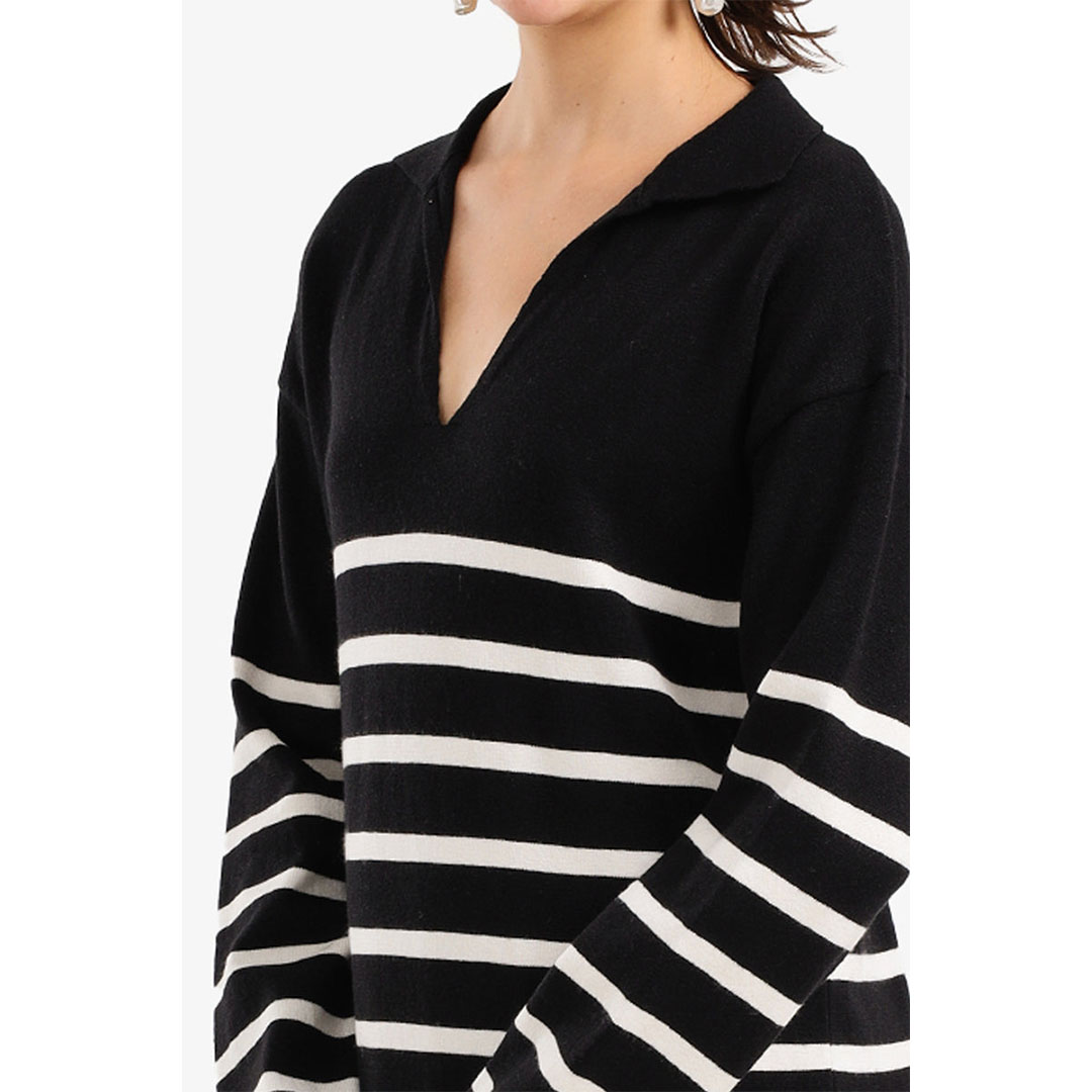 كارينا فستان بكم طويل مخطط حريمي 57781