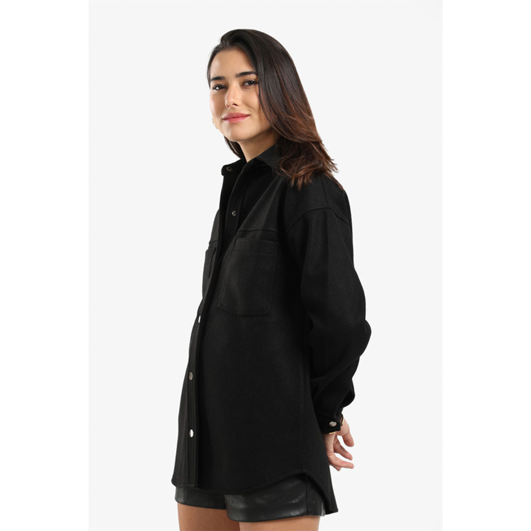 كارينا قميص خارجي من الصوف بأزرار 57858