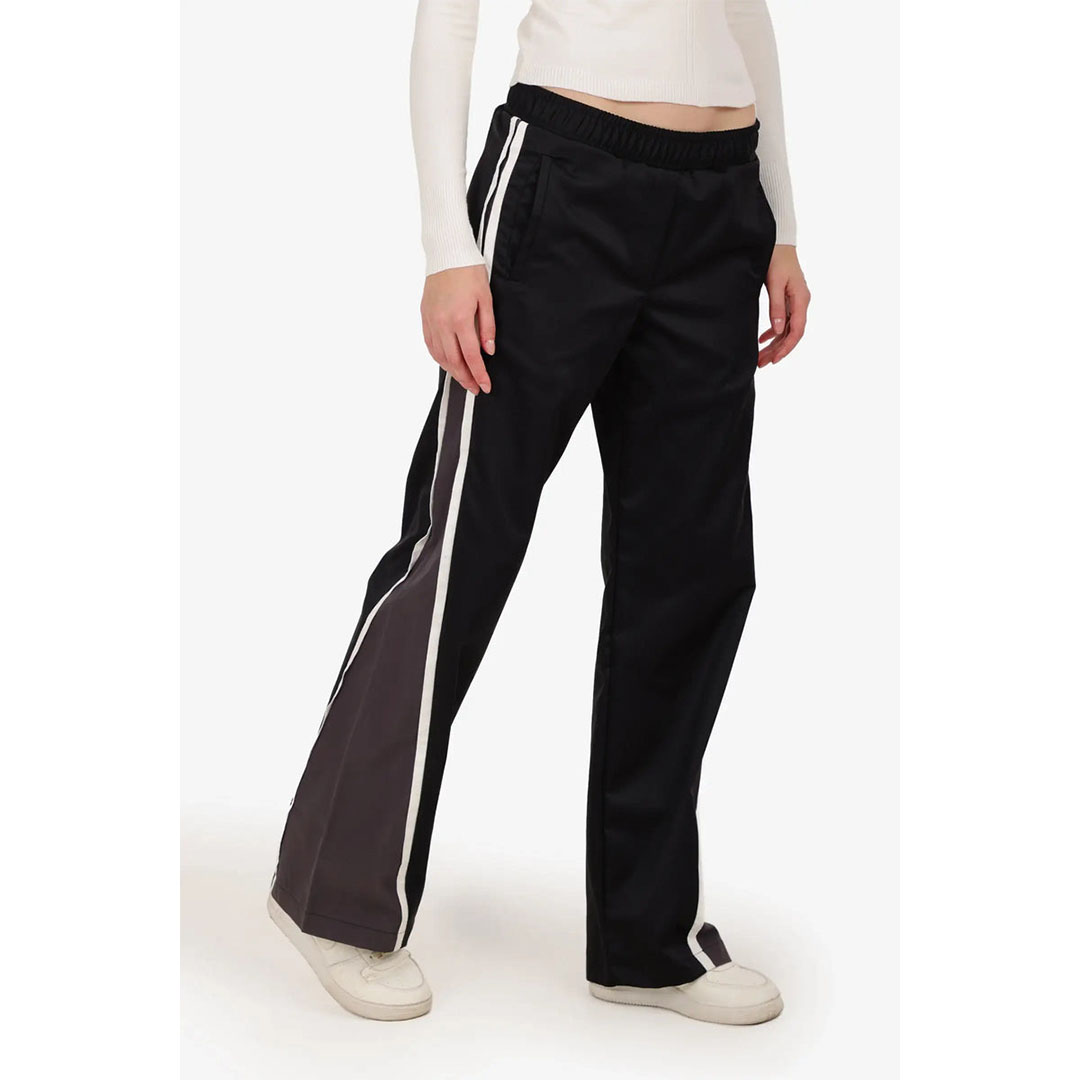 بنطلون استرخاء ناعم واسع الساق حريمي - أسود 58107