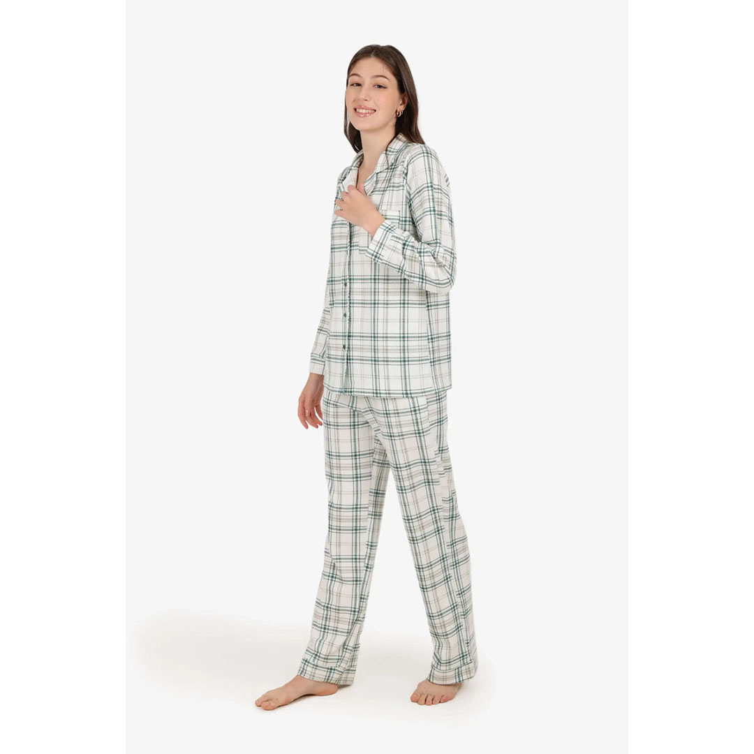 طقم بيجامة بنقشة مربعات حريمي 58185