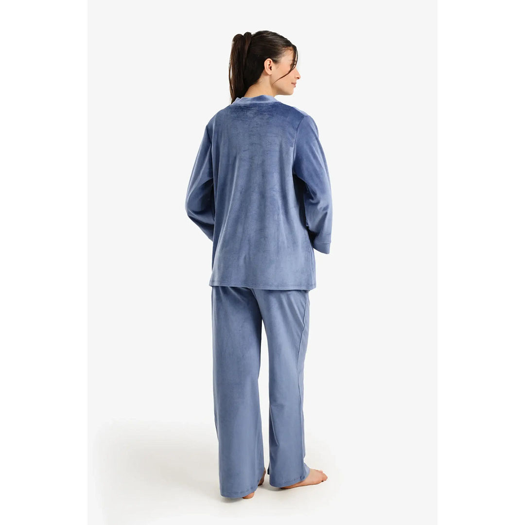 طقم بيجامة قطيفة حريمي - 3 قطع 58192