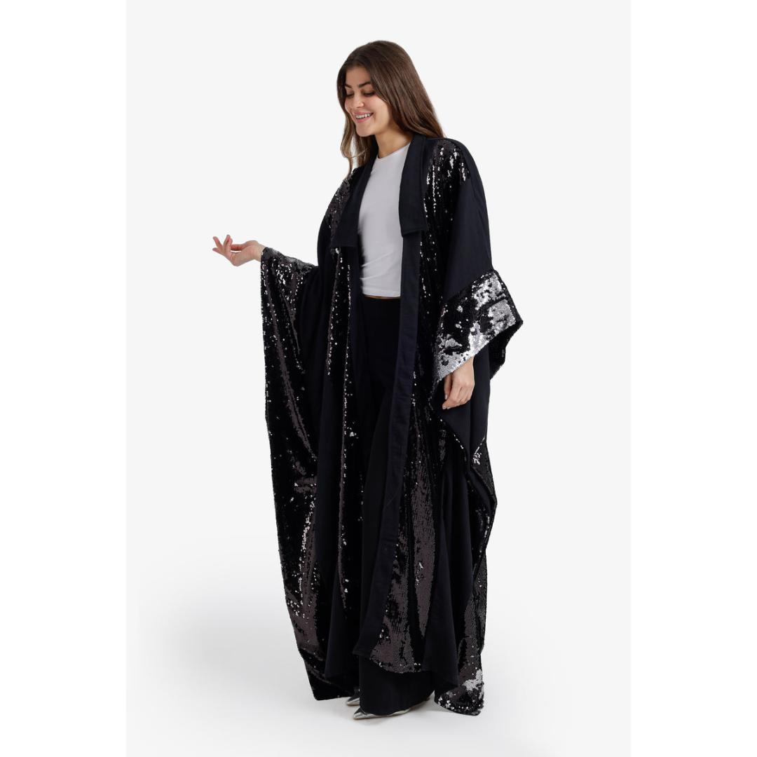 كيمونو طويل بكم مزين بالترتر - 58607